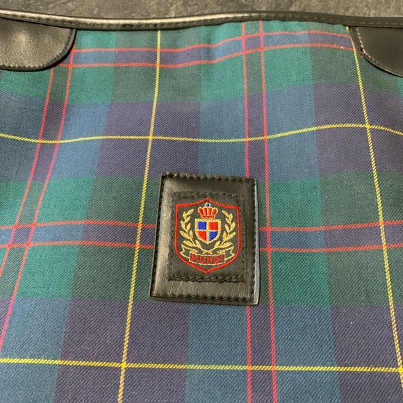 Mundi Classic Green Tartan Zipper Pouch - Picture 2 of 5